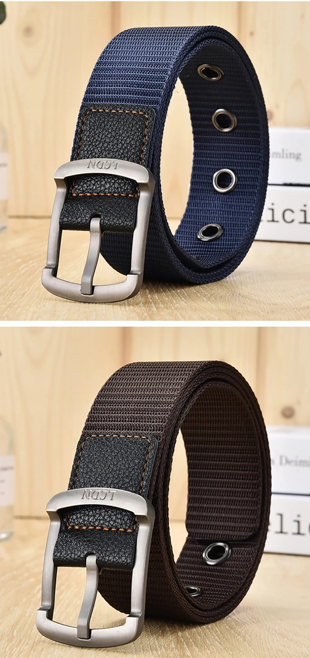 Herren gürtel Mode Pin Schnalle Canvas Gürtel lässig Damen gürtel Outdoor Klettern Sport Trainings gürtel mit Cargo hose Jeans Gürtel – Detail 5