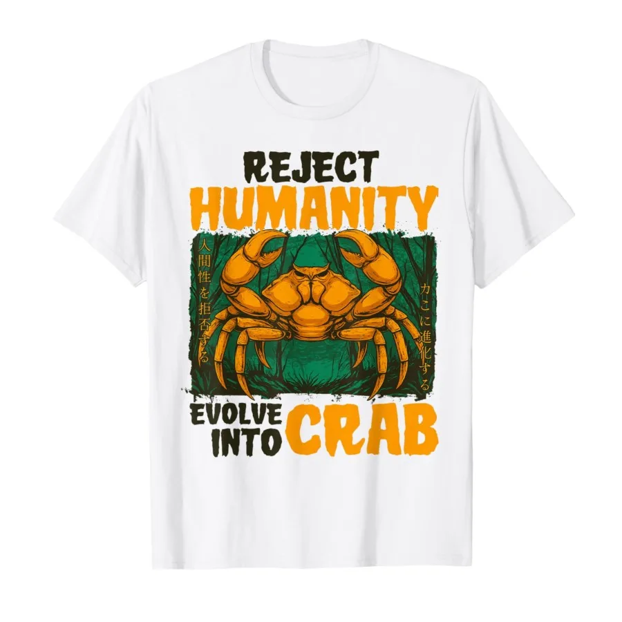 Rejet Humanity évolve au crabe Fun japon t-shirt mee femmes 100 t-shirt