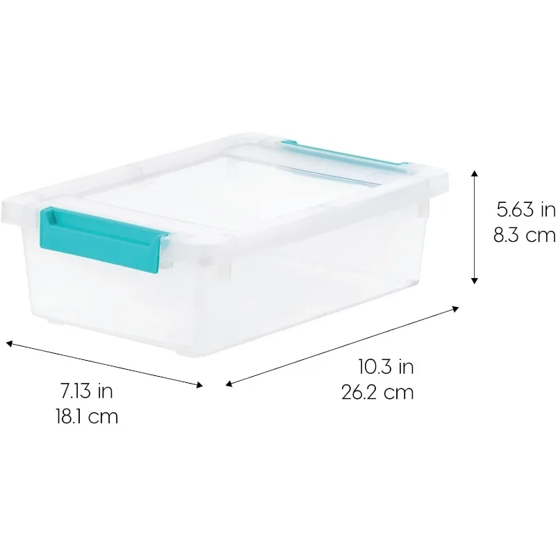 

Пластиковый ящик для хранения с крышкой, 4 ящика для хранения, органайзер для предметов домашнего обихода, штабелируемый, прозрачный