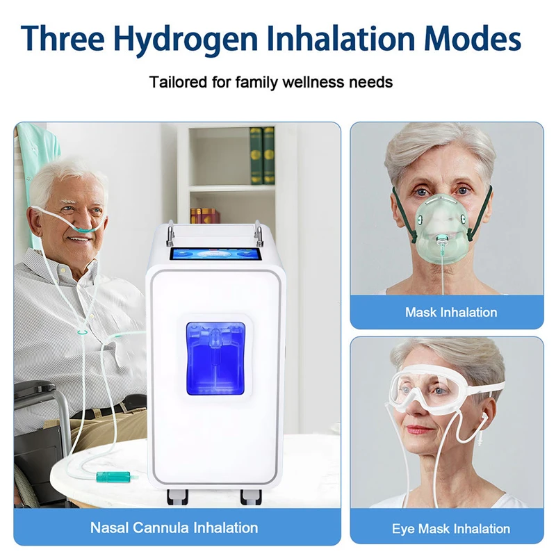 Hydrogen Inhaler Machine 3000ML Oxygen Concentrator Home Care Hydrogen Water Generator Molecular H2 O2 Gas Inhaler 2 Outlet