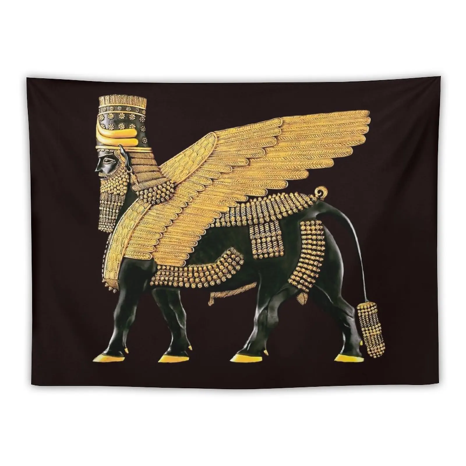 

Assyrian Winged Bull Tapestry Wall Hangings Decoration Outdoor Decoration