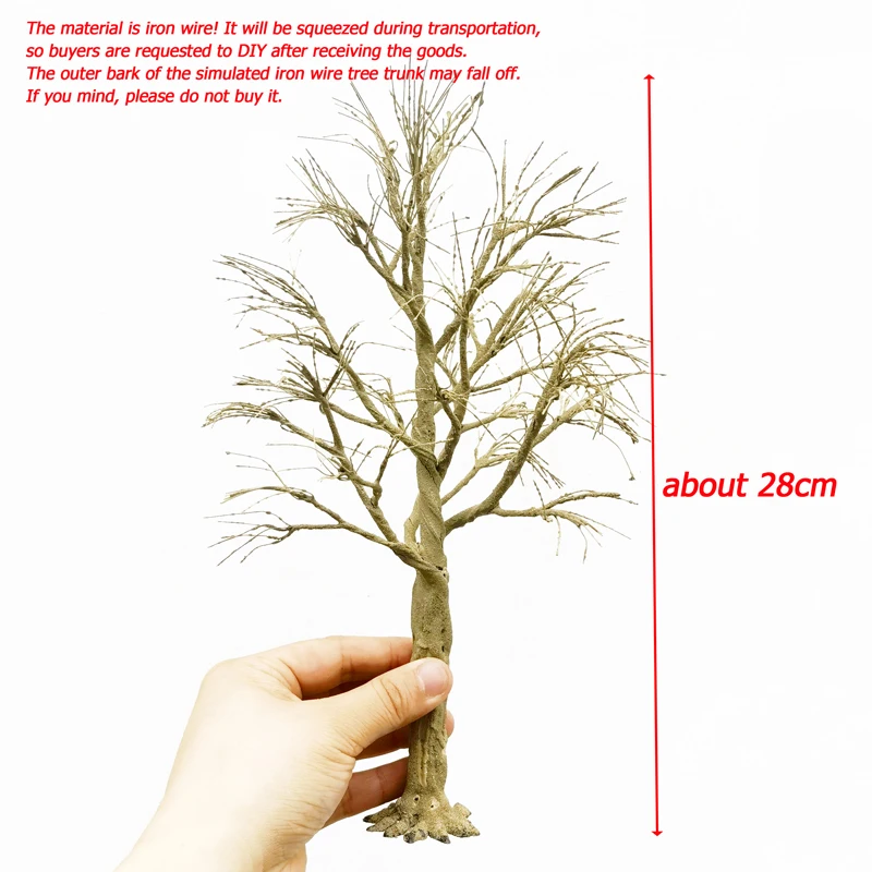 Tronco de árbol de alambre modelo de 10cm/15cm/18cm/23cm/28cm para hacer Material de simulación de árbol hecho a mano diseño de tren de modelo de árbol en miniatura