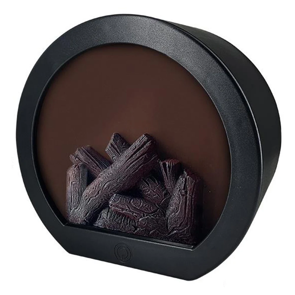 침실 거실 데스크탑 야간 조명을 위한 시뮬레이션된 벽난로 조명 터치 감응형 장식 램프 따뜻한 분위기