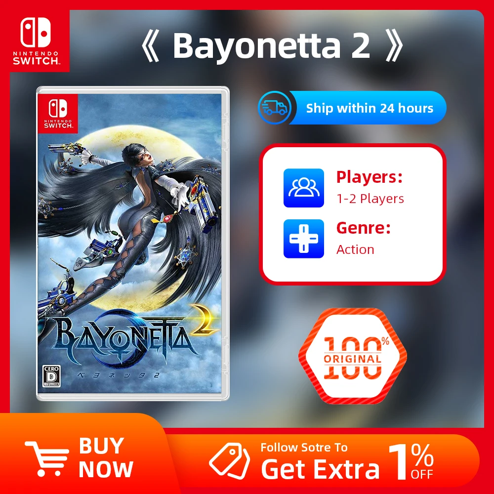 Bayonetta 2 -  Nintendo Switch Game Deals - Stander Edition - Games Physical Cartridge