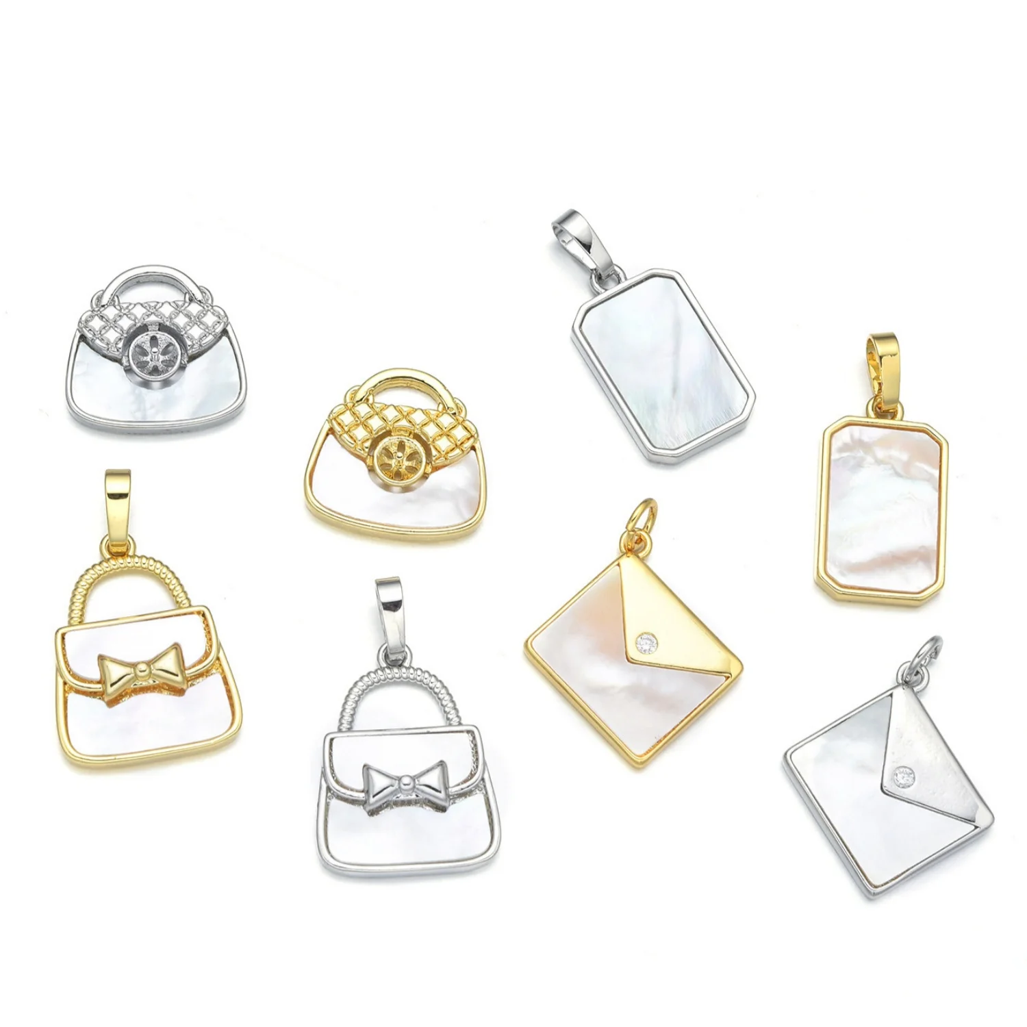 5pc European and American Natural Shell Personalized Bag Pendant Accessorie DIY Pearl Necklace Jewelry Making Material Wholesale