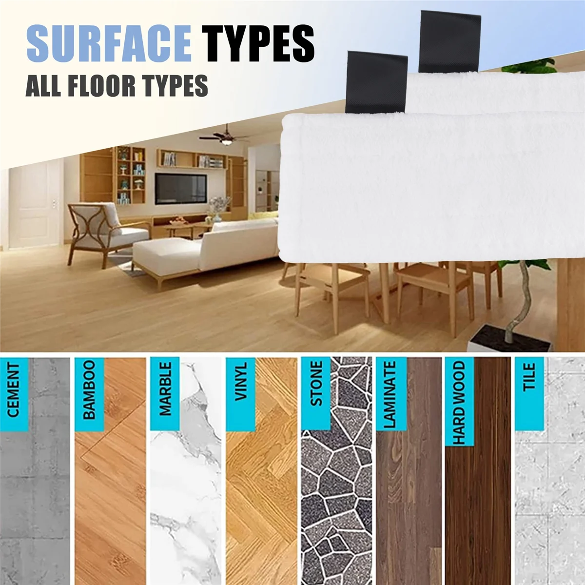 Ткань для паровой швабры для Karcher Easyfix SC2 SC3 SC4 SC5, сменные тряпки, чехол для чистящей подушечки из микрофибры, детали пароочистителя — A19G