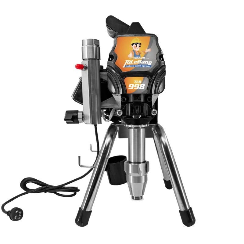 Macchina di spruzzatura airless ad alta pressione 998 potenza 3000W portata 4.5 L adatto per piccoli progetti e pareti domestiche porte e finestre struttura in acciaio casa pittura