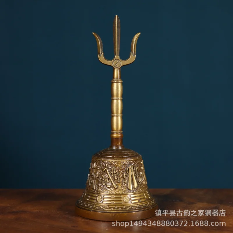 Copper Eight Treasures Tai Chi Bagua Hand Rattle Copperware Three Pure Ones Bell Craft Gift Orn