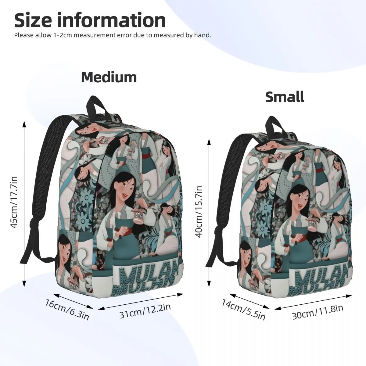 Zaino per Laptop personalizzato Mulan Princess uomo donna Fashion Bookbag per borse per studenti delle scuole universitarie