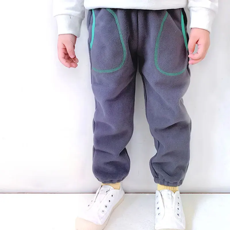 

Children Sweatpants Boy Warm Sports Pants Girl Polar Fleece Long Pants Baby Autumn Winter Kids Trousers 3 4 5 6 7 8 9 10 Years