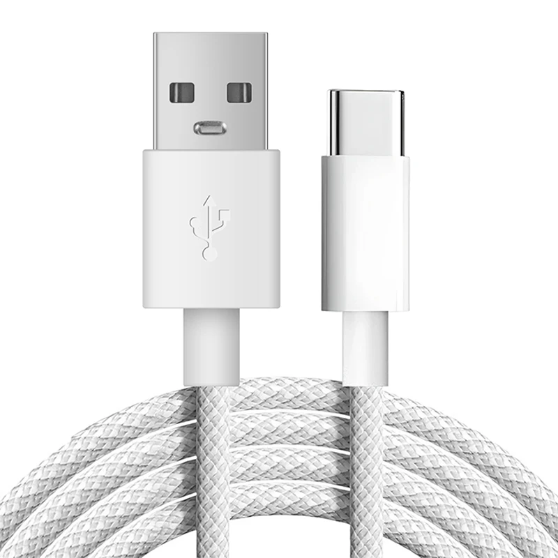 

Mobile Phone USB Type C Charging Nylon Cables Cell Phone Quick Charger USB A To Type C Braided Cord for IPhone 17 16 15 Pro Max