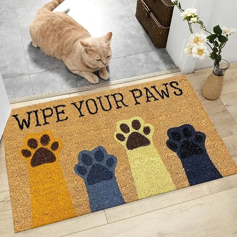 

Коврик с принтом кошачьей лапы, кухонный коврик, впитывающий напольный коврик для дома, декоративные коврики для входной двери, моющиеся домашние ковры