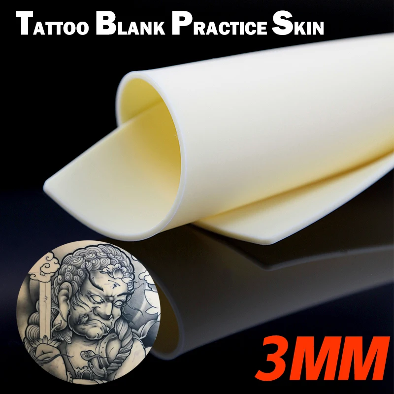 1/3/5Pcs tattoo practice skins 3mm Blank Double Sides Big Size Tattoo Practice Fake Skin for Permanent Makeup