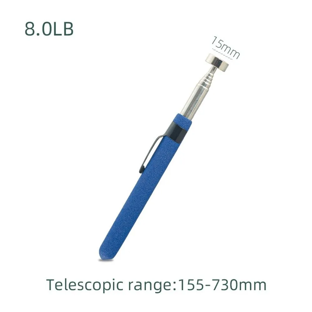 Retractable Magnetic Pick Up Tool Stainless Steel Multifunctional Retrieval Tool Universal 8/10/16LB Pickup Suction Iron Rod