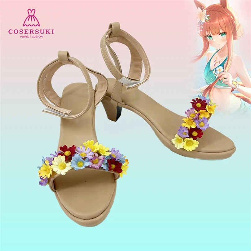 

Uma Musume Pretty Derby Silence Suzuka Emerald Among the Waves Обувь для косплея Сапоги на заказ Обувь для Хэллоуина и Рождества