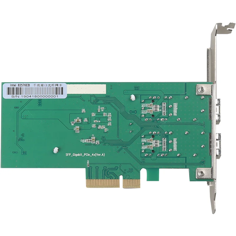 Placa de rede de fibra óptica Intel82576 Dual SFP Dual Ports 1g