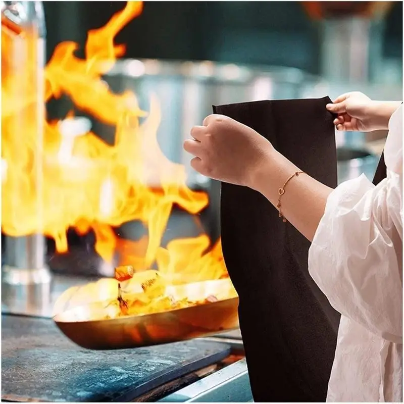 Cobertor soldagem à prova fogo universal, construção fibra carbono 100cm x 100cm, resistente ao calor para e uso