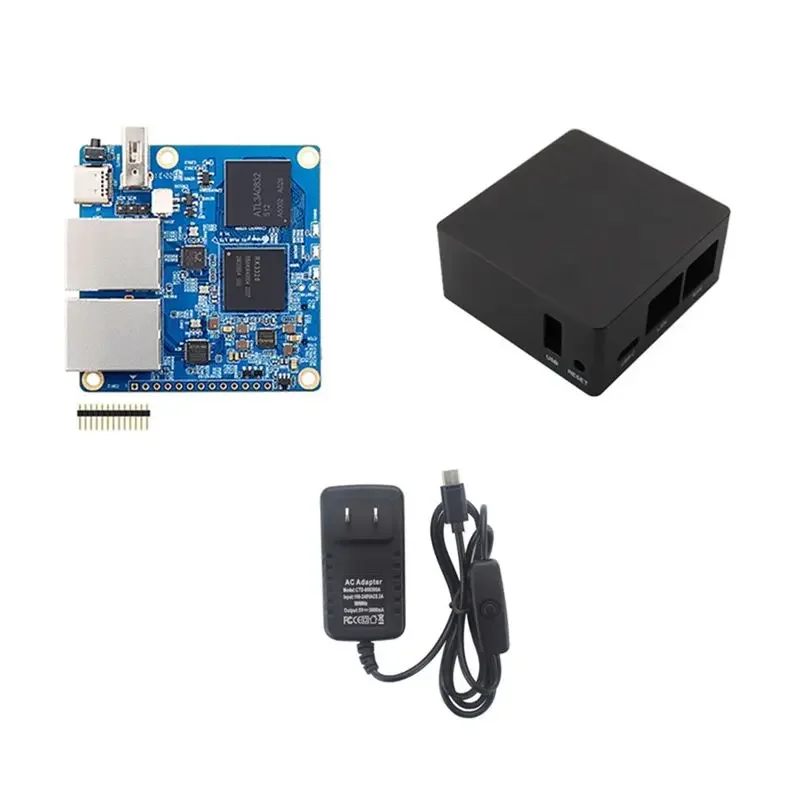 ToPESsA42T-1GB RAM For Orange Pi R1 Plus LTS Development Board With Metal Shell Rockchip OS Support Android9/Ubuntu Debian/Openw