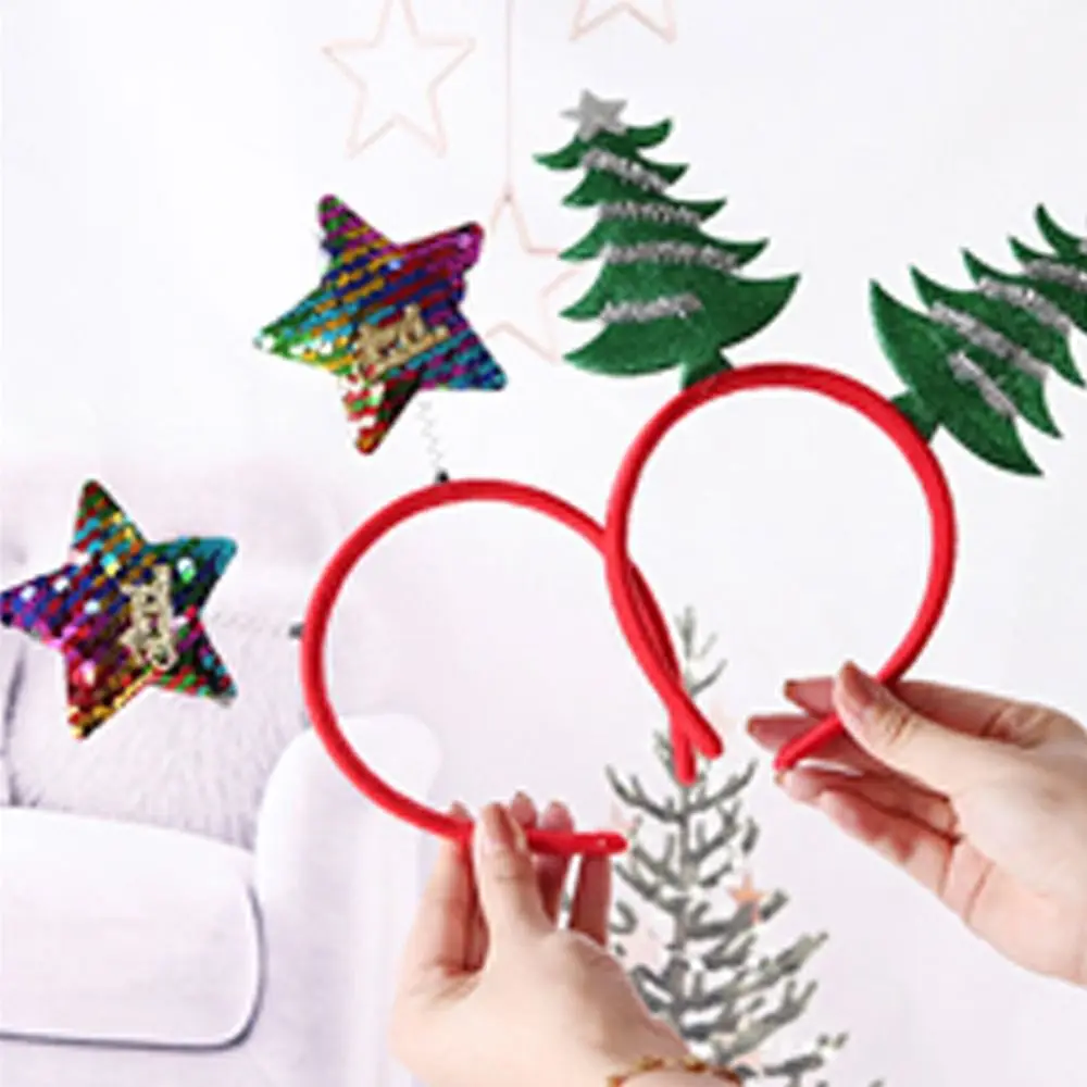 

Cute Adult Antlers Santa Claus Christmas Tree Cartoon Headband Christmas Hair Band Christmas Decoration Fashion Hair Hoop