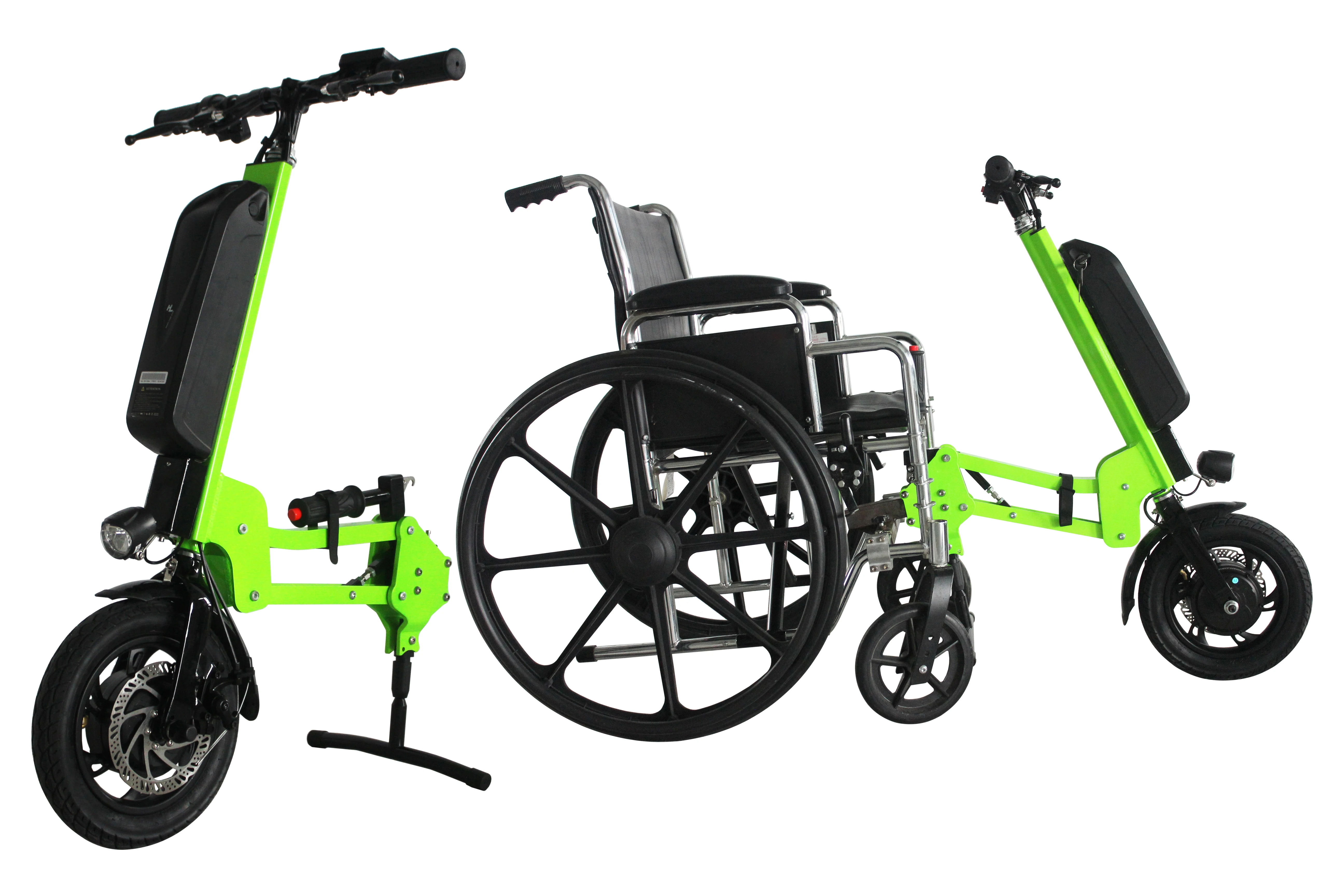 Handicapped Tractor Handbike Attachment Electric Wheelchair Handcycle Conversion Kit For Manual Wheelchair