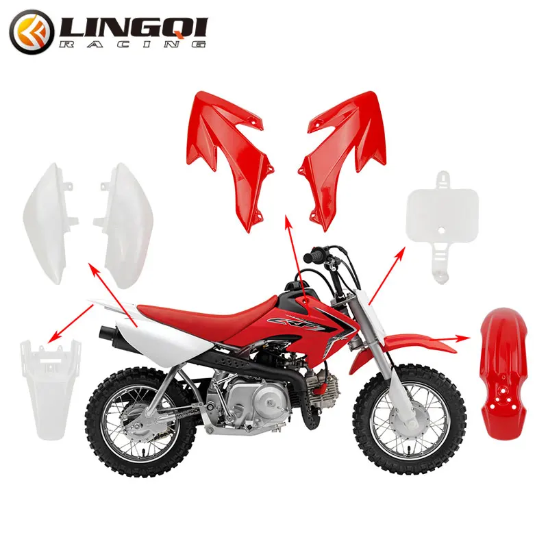 LINQ QI CRF50 Plastic Fender Mudguard Fairing Body Kit For CRF 50 Pit Dirt Motor Trail Bike 50cc 70cc 90cc 110cc 125cc 140cc