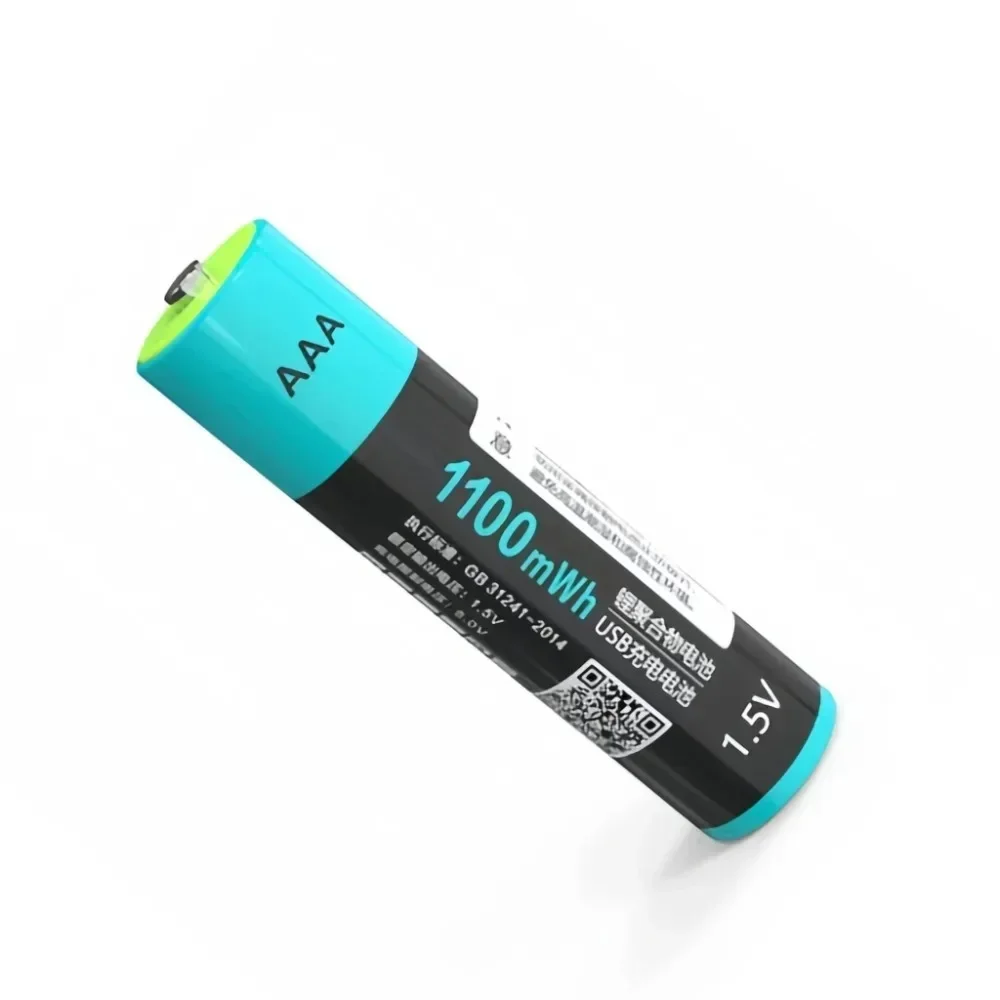 1 unids/lote ZNTER AAA batería recargable 1100mWh 1,5 V USB batería de polímero de litio teclado juguete reloj de pared batería aaa