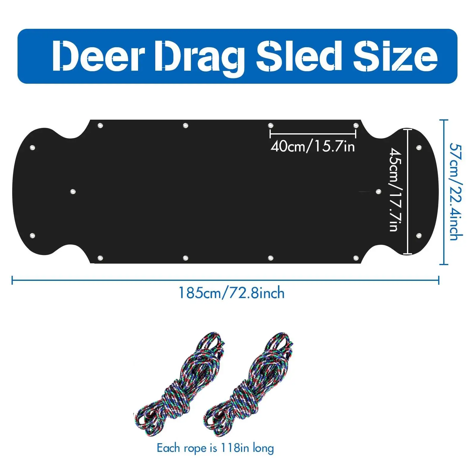 

Санки для перетаскивания оленей и лосей, износостойкий транспортный мат, многофункциональные универсальные санки для кемпинга, дров, зимней рыбалки