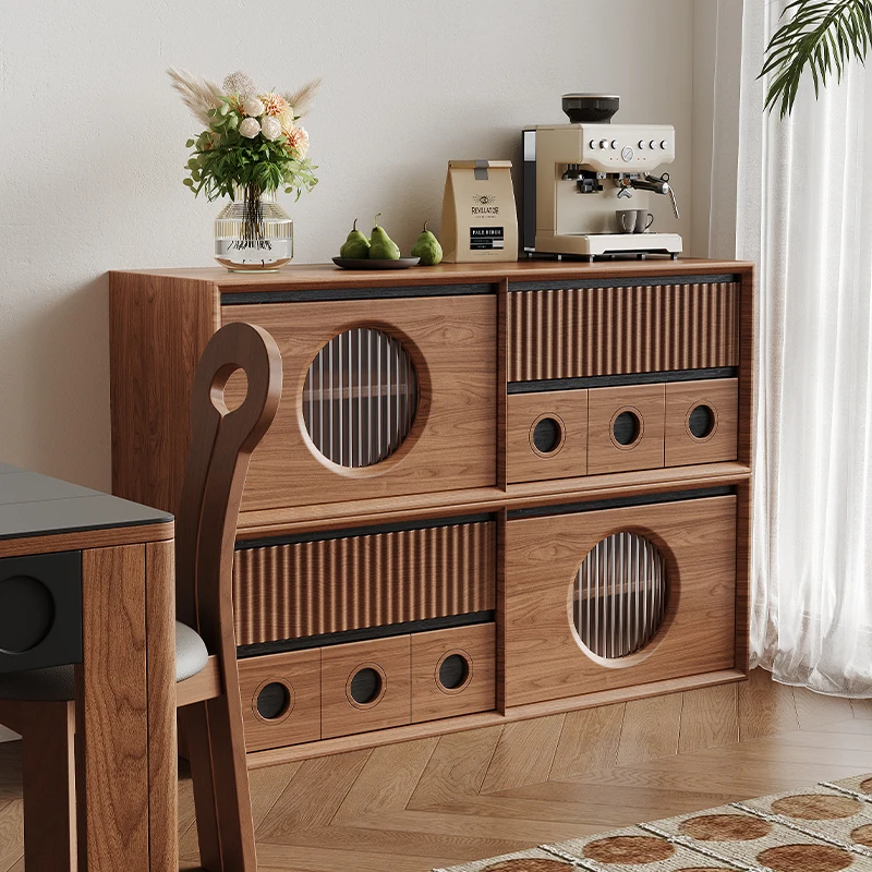 

Luxury Wooden Storage Cabinet Tall Modern Design Drawers Display Cabinet Retro Aesthetic Mobili Soggiorno Living Room Furniture