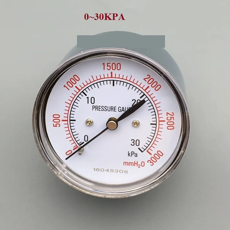 Axial type YE-60Z diaphragm pressure gauge gas pressure gauge water column 0~5 10 15 20 30KPA    thread R1/4