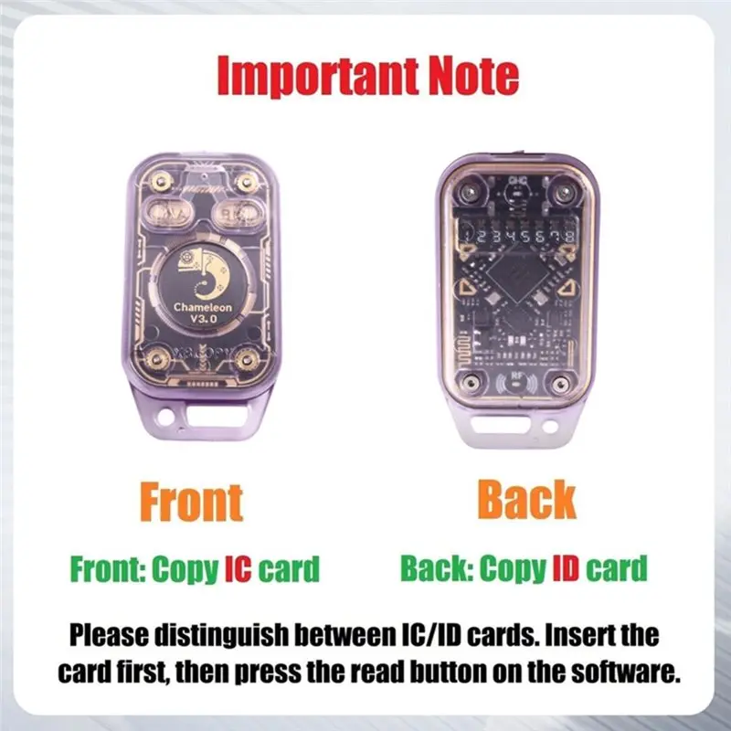 N93RNEW! Chameleon V3.0 RFID Smart Chip Reader Smart Card Emulator Reader Writer+1XUID Keychain ID IC 125K 13.56M Tag Copyer