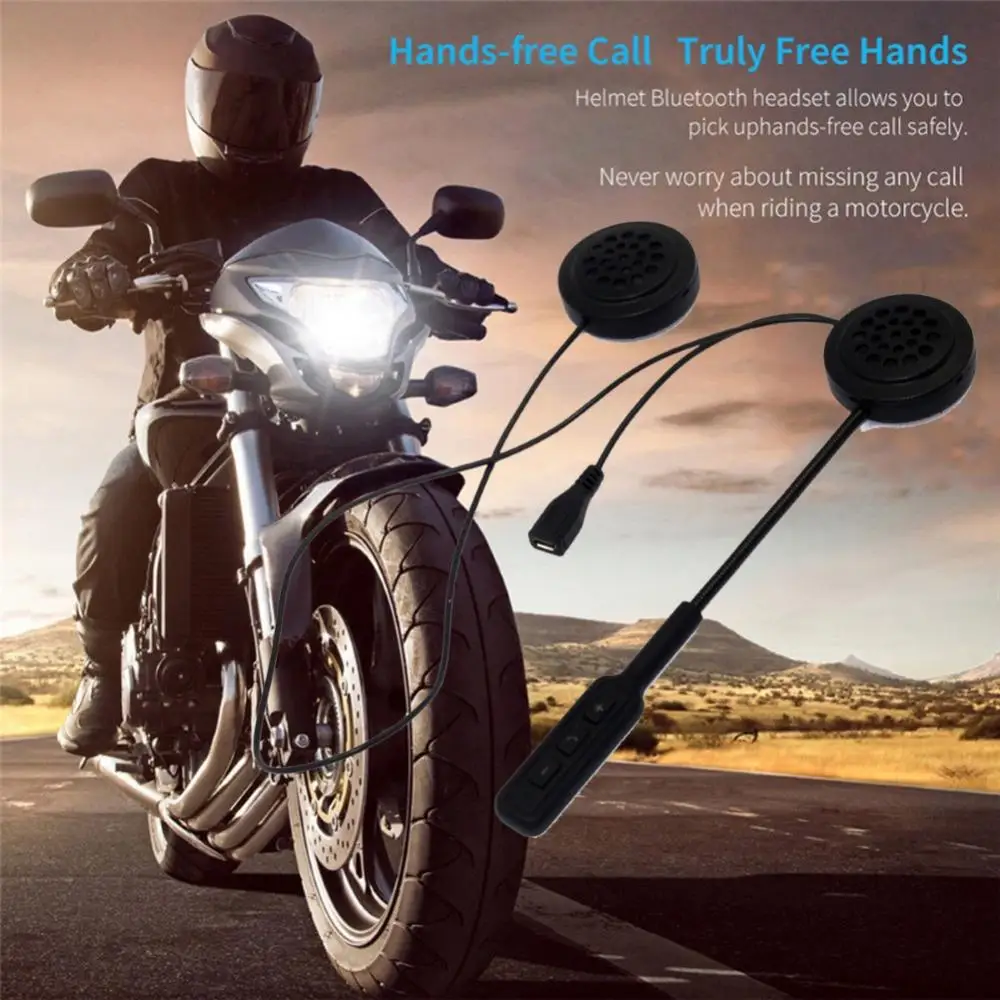 

MH01 Bluetooth 5.0 Rechargeable Hands-free Motorcycle Headset Helmet Headphone мотогарнитура для шлема