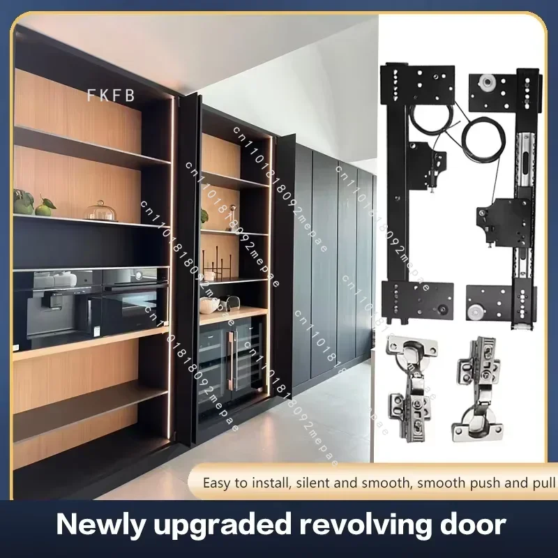 Hidden Door Track Wardrobe Swing Door Slide Simple Invisible Butterfly Pocket Side Plug Flip Door Home Hardware Hinge