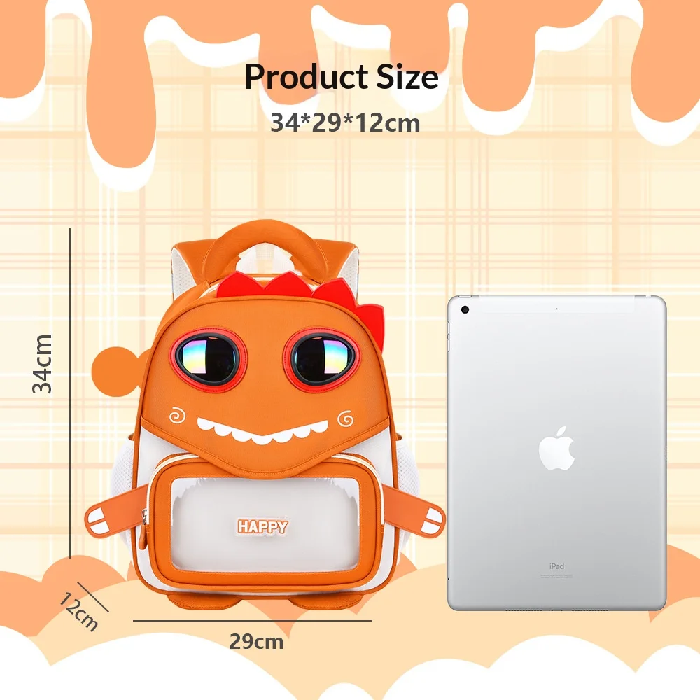 Lightweight Large Capacity Kids Backpack Cute Kindergarten School Bag for Children，Double-bag, large bag, for the back