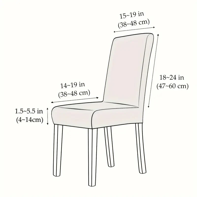 1Pc Striped Jacquard Chair Covers Elastic Universal Dining Chair Slipcover Kitchen Chairs Seat Slipcover for Banquet Wedding