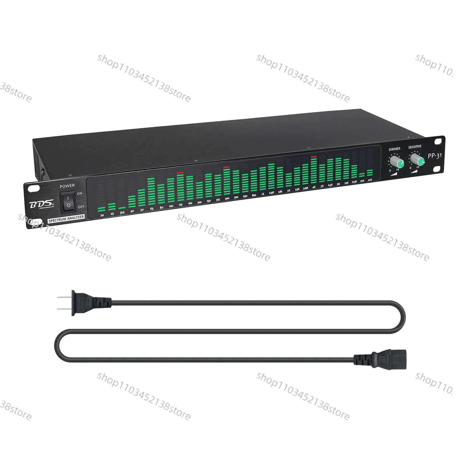 Original Taiwan BDS PP-31 Blue/Green/White Digital Audio Spectrum Analyzer Display 1U Music Spectrum VU Meter 31 Segments