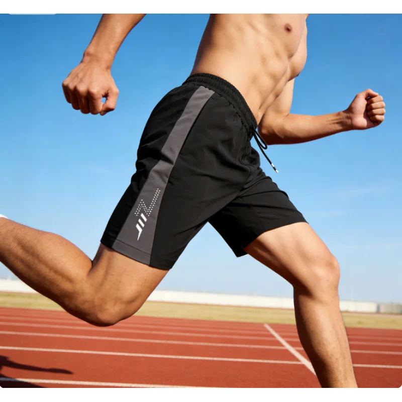 Men's Quick Dry Athletic Shorts Breathable Lightweight Running Shorts Elastic Waist Drawstring Casual Sports Shorts for Gym Work