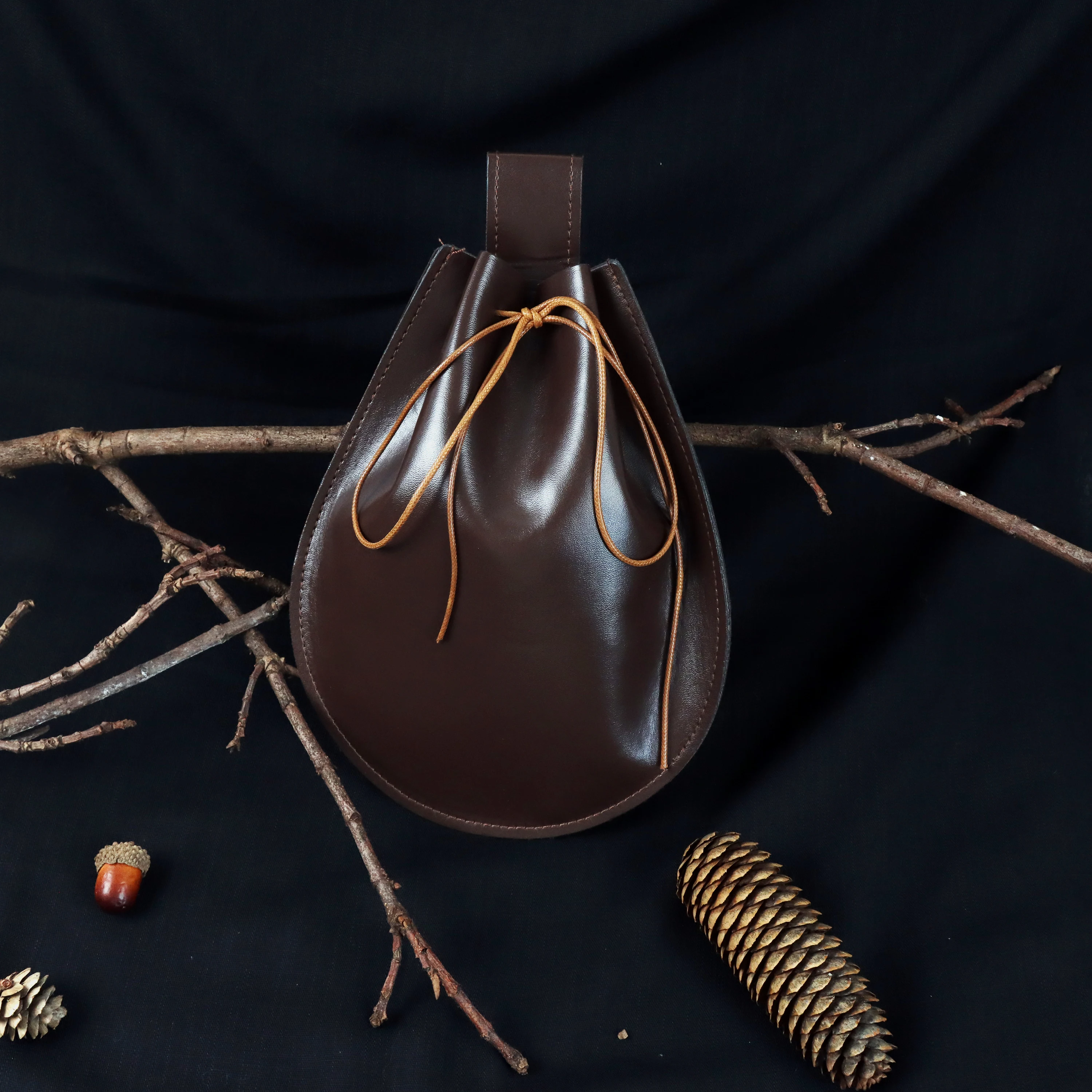 Fashion Medieval Fanny Pack Large Renaissance Clothing Accessory Leather Fanny Pack Halloween Cosplay Coin Bag