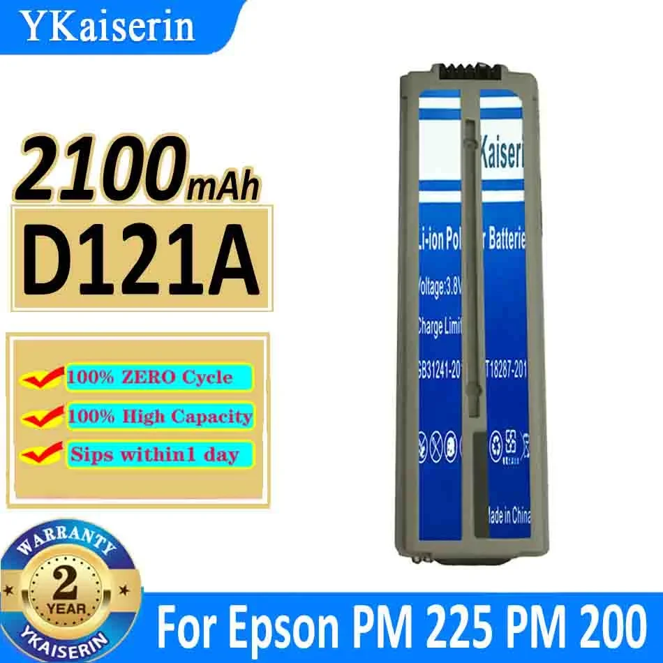 

2100mAh YKaiserin Battery D121A (C12C831082) For Epson PictureMate 200/Charm PM 200 Printer Charm PM 225 Bateria