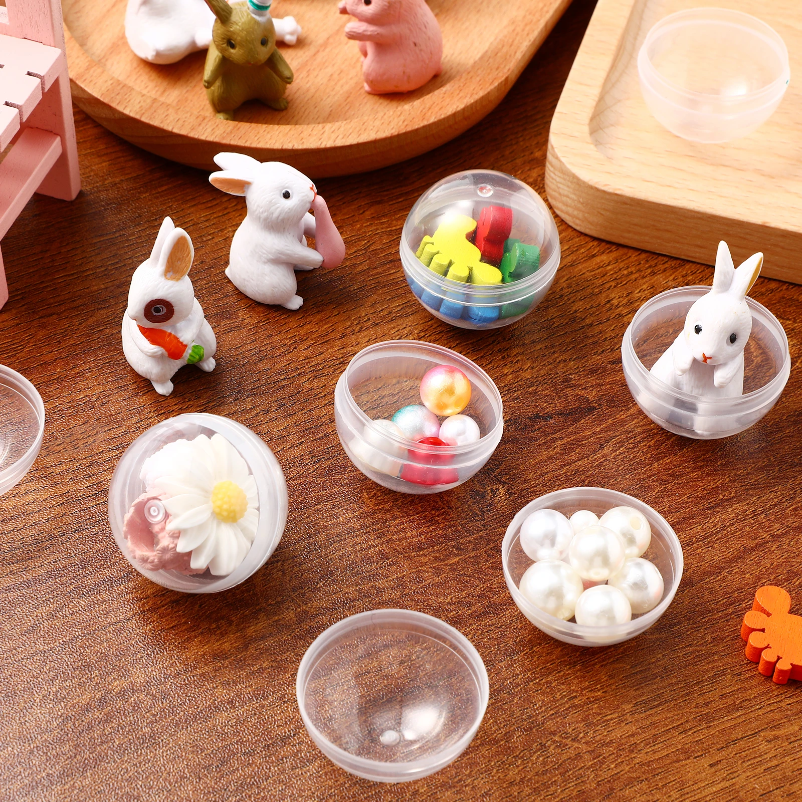 100/50pcs Christmas Transparent Children Stroage Balls Clear Plastic Containers Crafts Packaging For Wedding Party Gift Boxes view 2