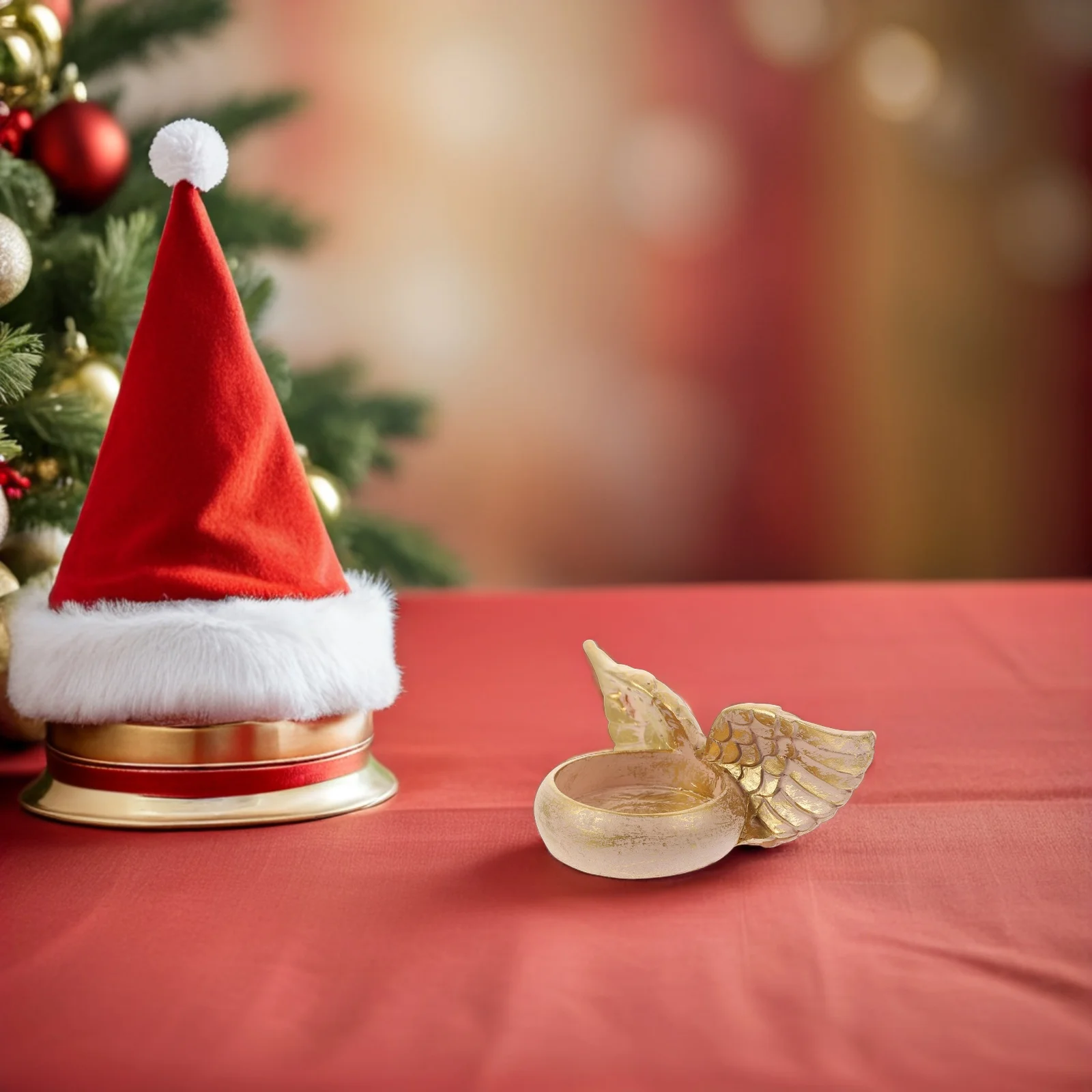 

2 pcs Christmas Angel Holder Resin Angel Statue Stand For Tealight Votive Candles Farmhouse Wedding Table Decor