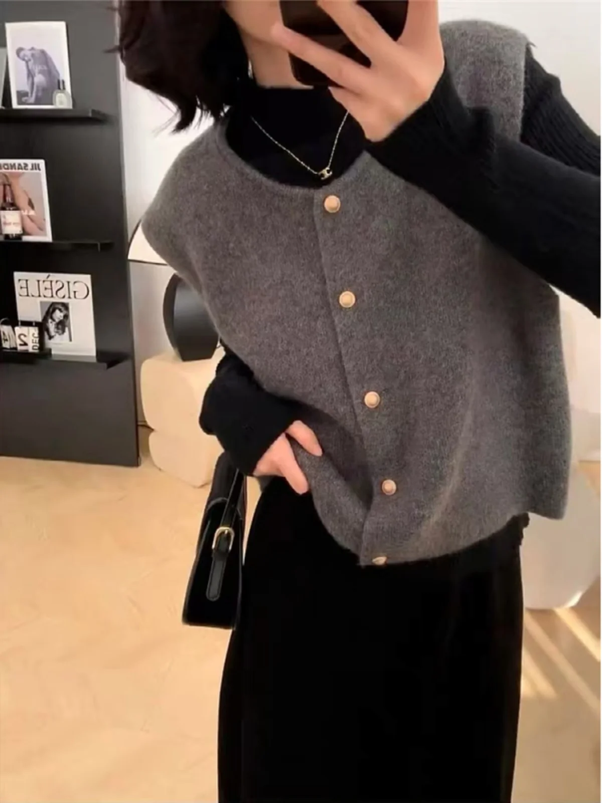 

Уникальный вязаный жилет для женщин, базовый слой, внутренняя одежда, топ, весенний сезон, большие размеры, куртка, пальто, нижнее белье