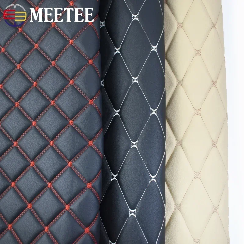 Meetee 45*160 ซม.สังเคราะห์หนังผ้าประดิษฐ์ PVC Leathers สําหรับรถชั้นที่นั่งตกแต่งเบาะหัตถกรรมวัสดุ