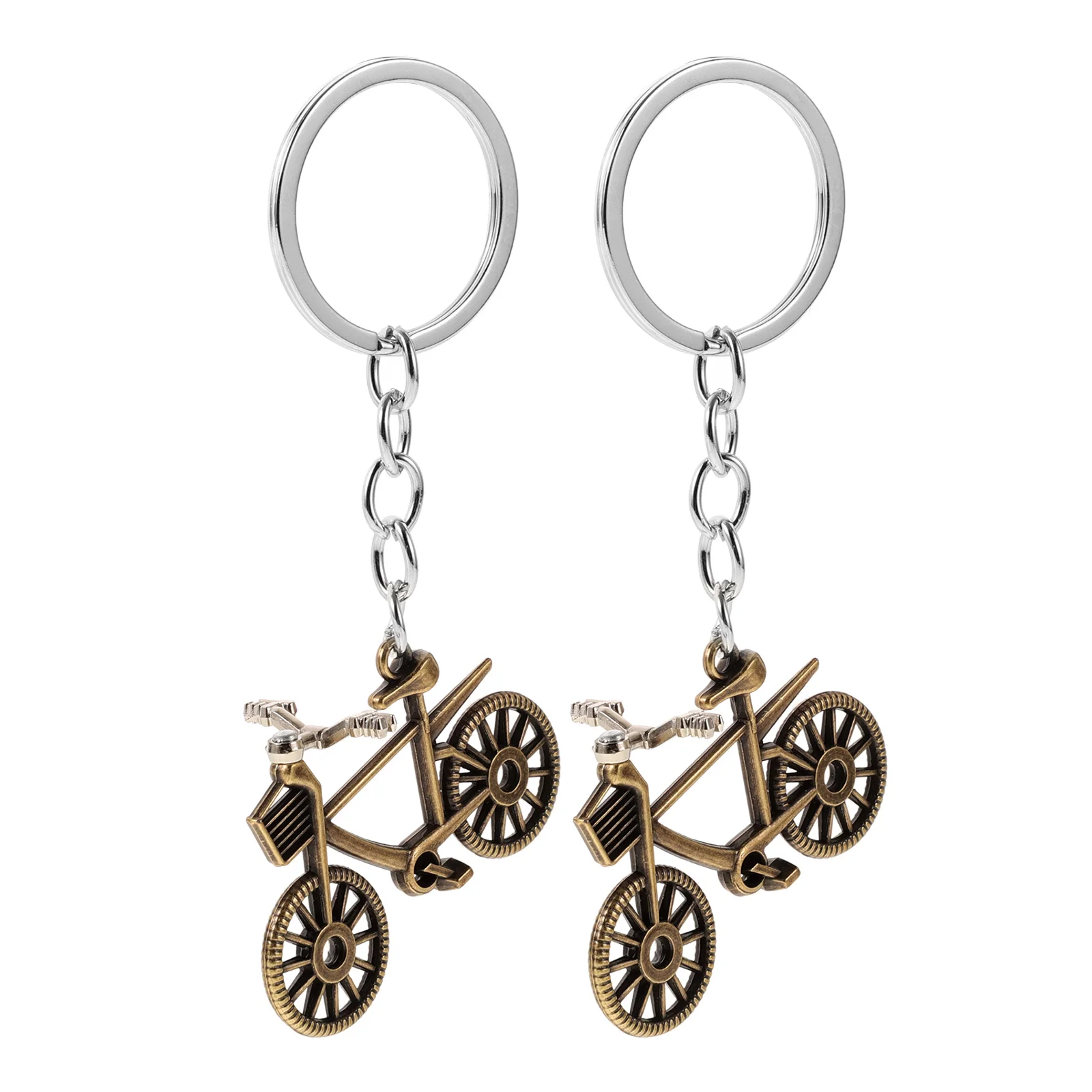 

2Pcs Mini Bike Key Chain Zinc Alloy Bicycle Charm Pendant Keychain Hanging Key Accessory Gifts Team Sport Souvenir