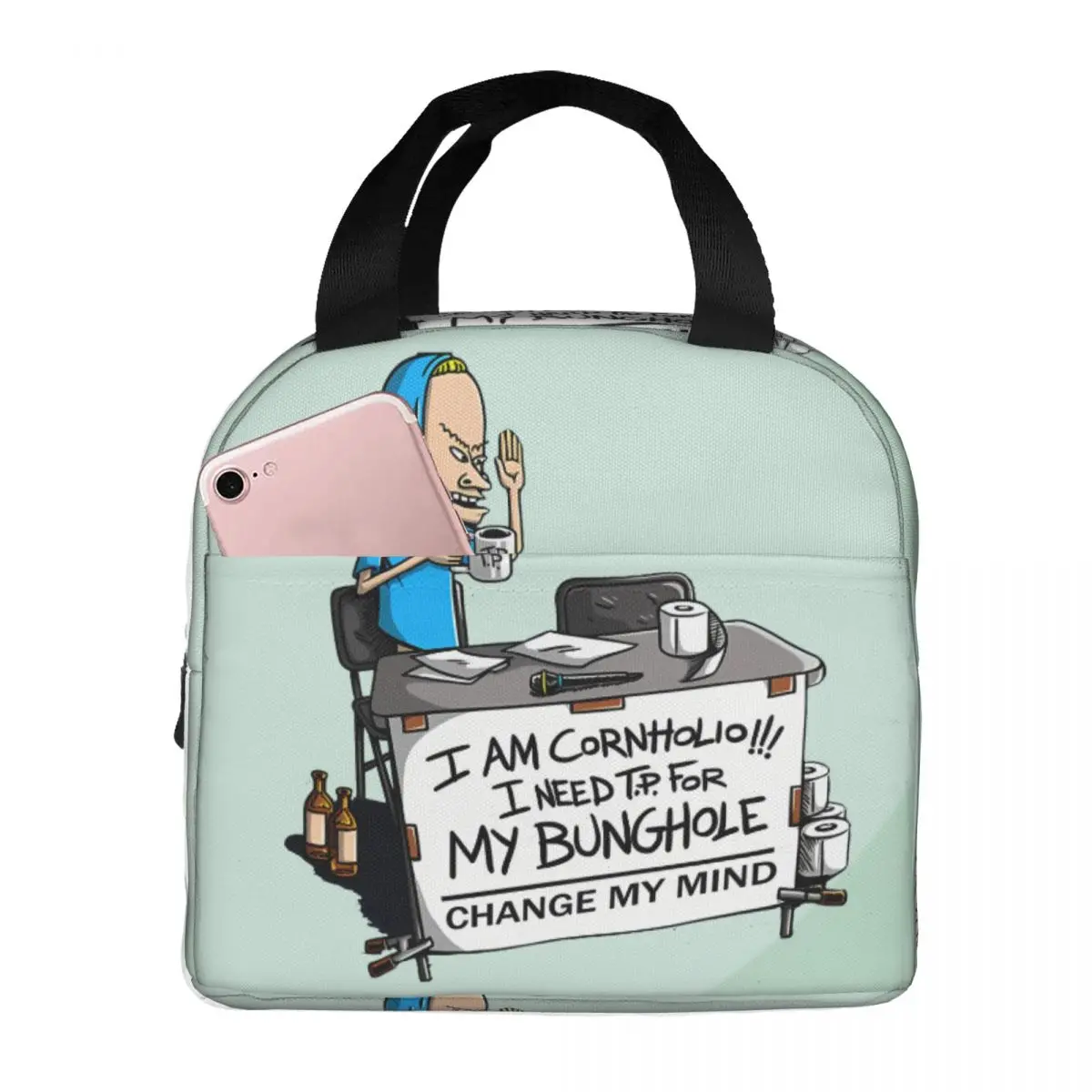 กระเป๋าใส่อาหารสำหรับวัยรุ่นผู้หญิงผู้ชายผู้หญิงผู้ใหญ่2024แข็งแรงใหม่ beavis และ BUTT-HEAD multifunctionlunch containeroffice