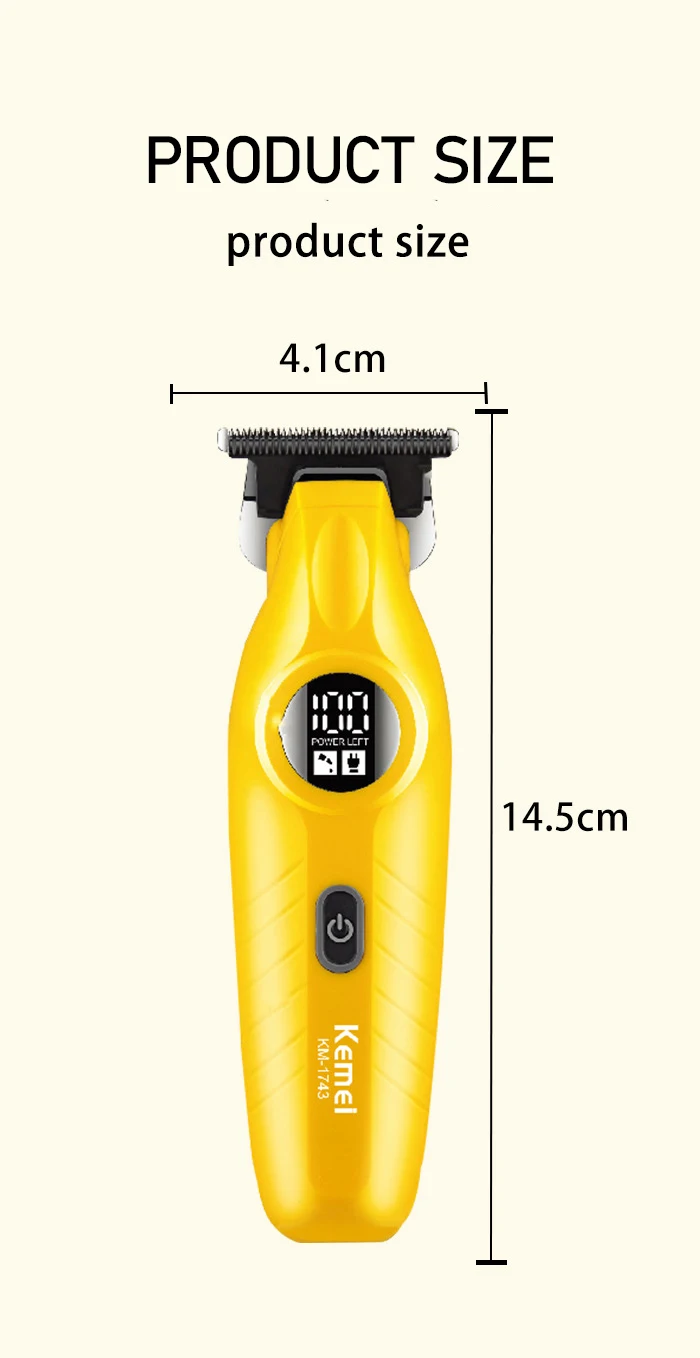 KM-1743 Professionelles Haarschneidemaschinen-Set für Männer, kabellose USB-Lade-Haarschneidemaschine, professionelle Haarschneidemaschine für Herren – Detail 6