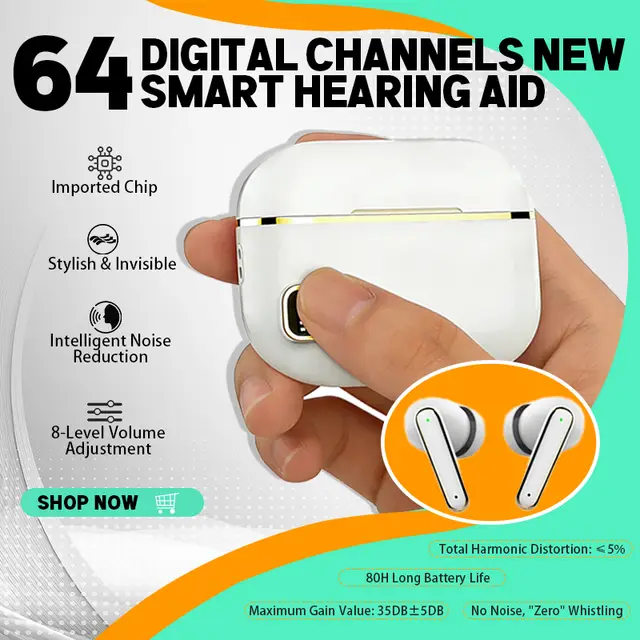Medical-Grade Bluetooth Hearing Aid Imported Chip For Clear Sound No