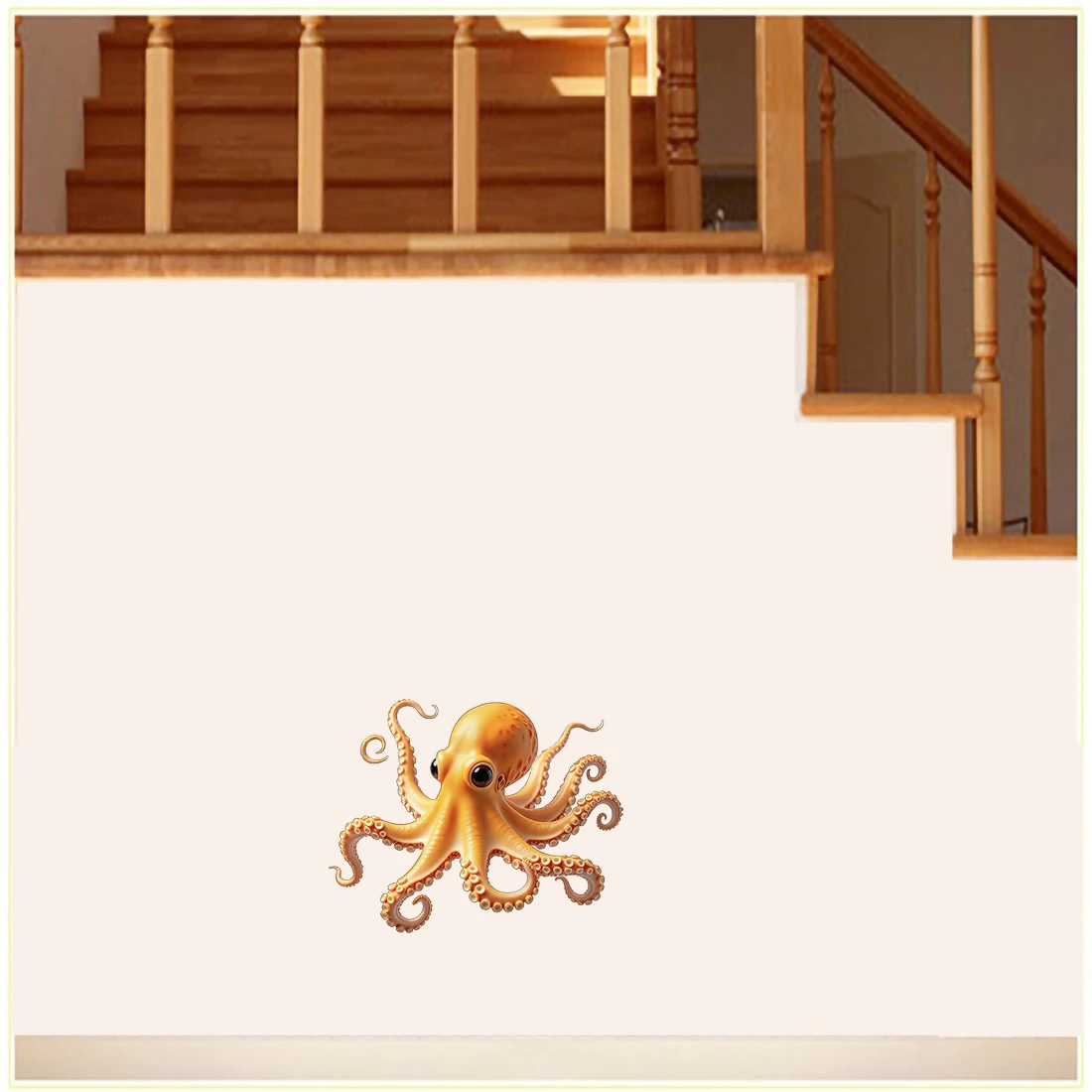 Three Ratels CG270 Golden Octopus Wall Stickers for Home Decoration funny Motorcycle decals