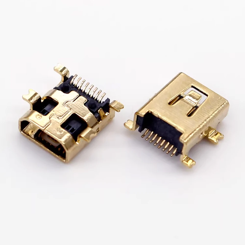 JCD 10pcs  Mini USB Connector B Type USB 2.0 Jack 5pin SMT DIP PCB Board Sink 1.7 USB Socket Female Jack 2.0