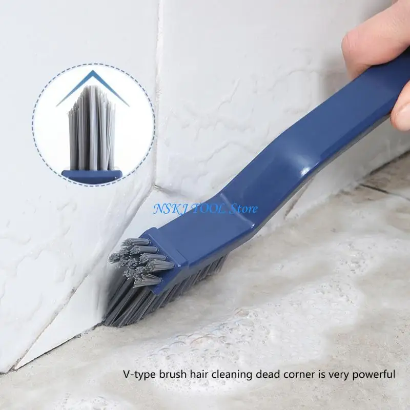 

L8RC 2Pack 3 in 1 Plastic Bathroom Floor Cleaning Brush Window Grooves Brush Gaps Brush Versatile &Durable Tool for Home Use