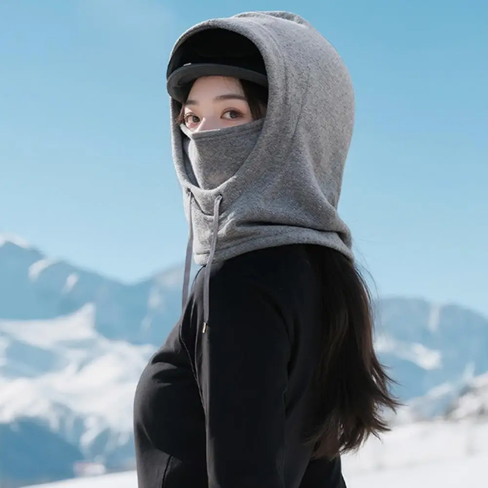 Gorro cálido de invierno con máscara y calentador de cuello pasamontañas 3 en 1 a prueba de viento para hombres y mujeres ciclismo protección contra el clima frío